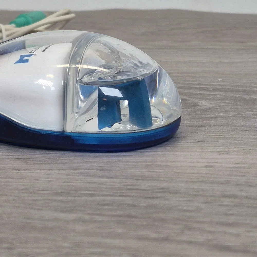 Aqua D168 Liquid Filled Computer Mouse Floating M Blue Retro PC IndyMac Bank CA